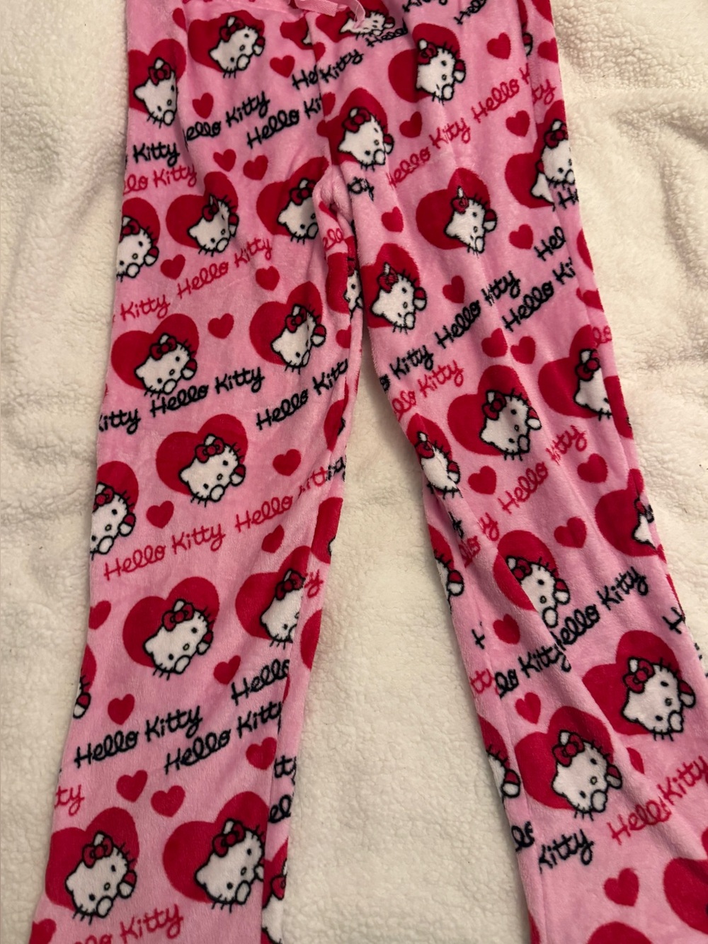 Hello Kitty Pink women Pajama Pants - Heart Print